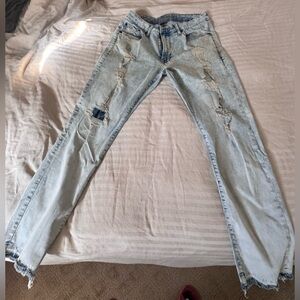 American Eagle Outfitters Light Blue Distressed Jeans